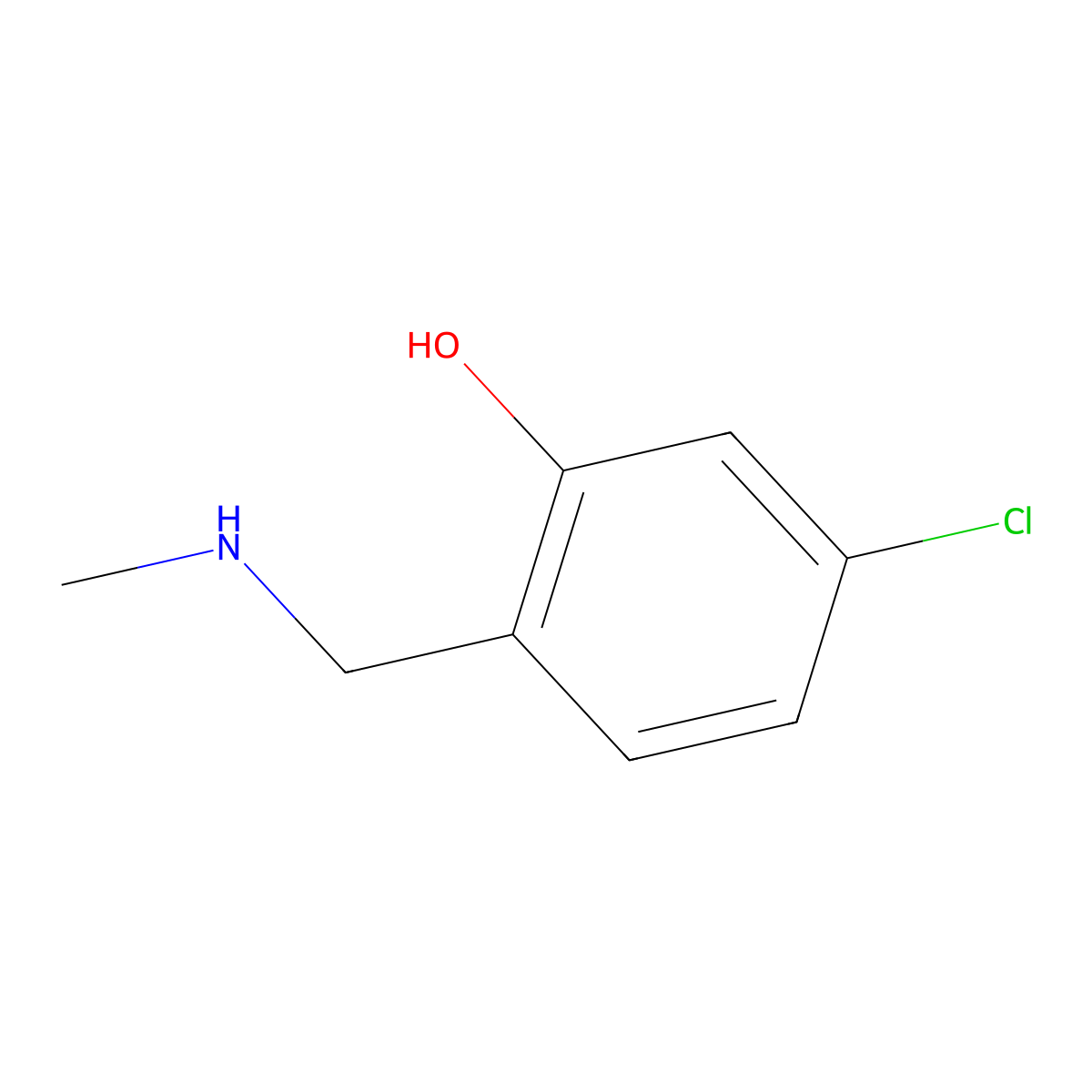 5-Chloro-2-[(methylamino)methyl]phenol molecular structure, CAS 106037-99-4