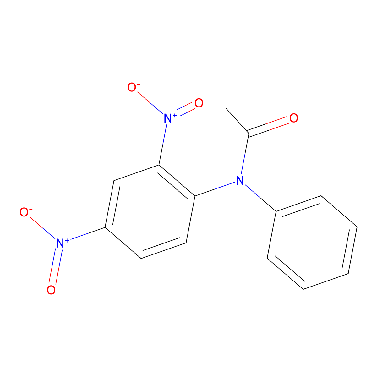 N-(2,4-dinitrophenyl)-N-phenylacetamide molecular structure, CAS 106038-76-0