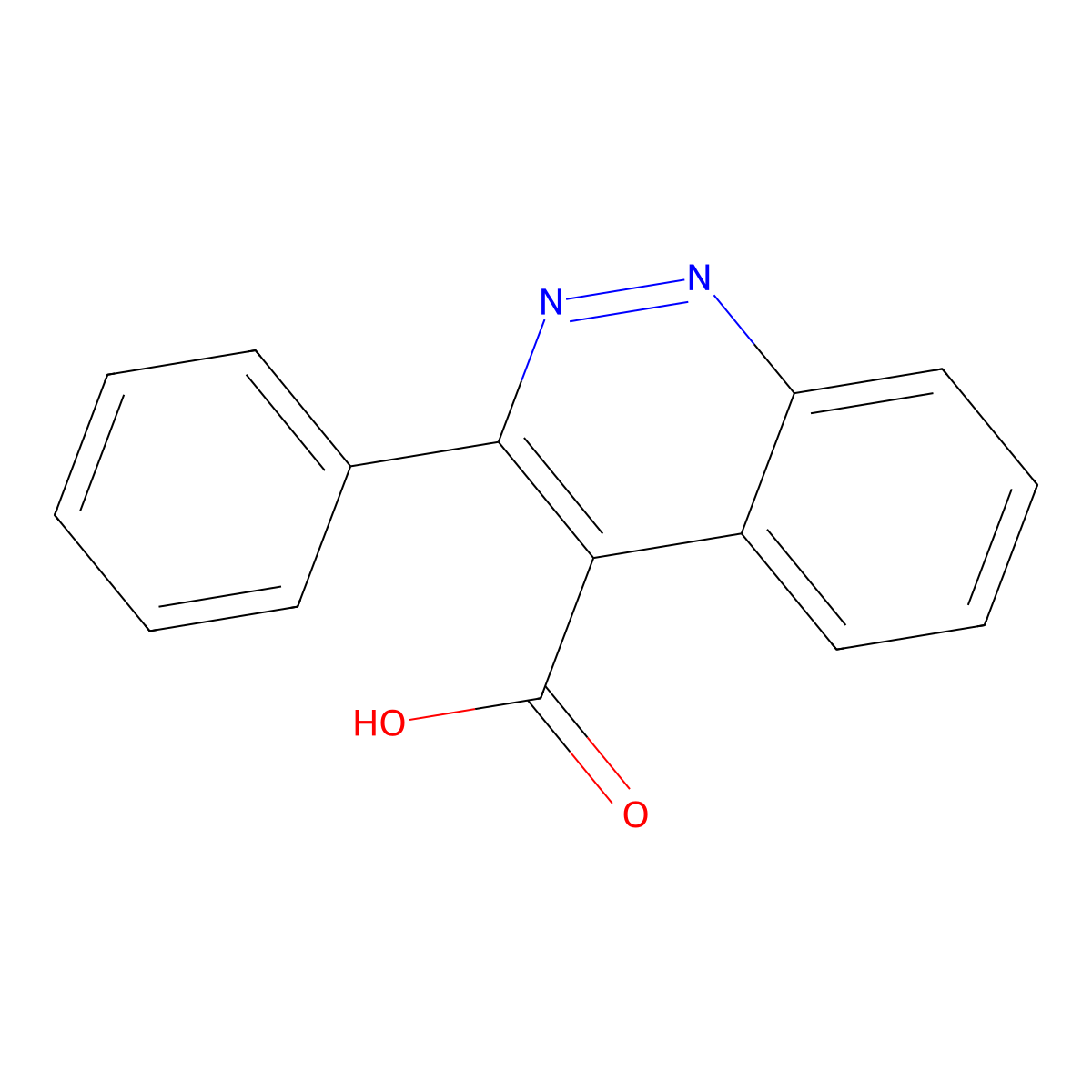 3-Phenylcinnoline-4-carboxylic acid molecular structure, CAS 10604-21-4