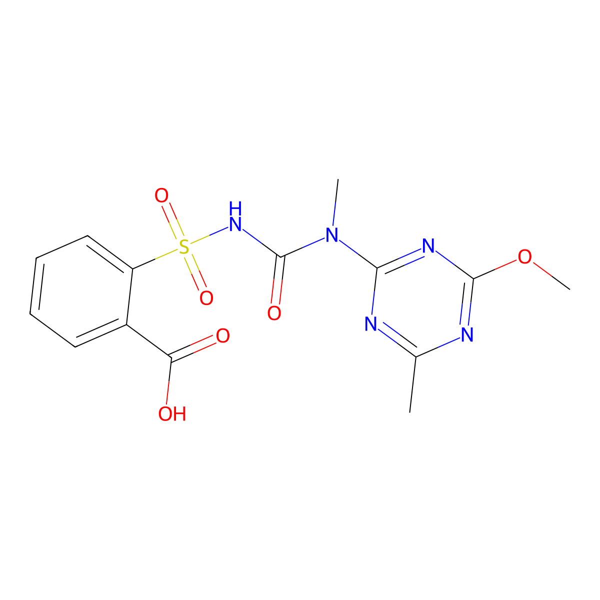 Tribenuron molecular structure, CAS 106040-48-6