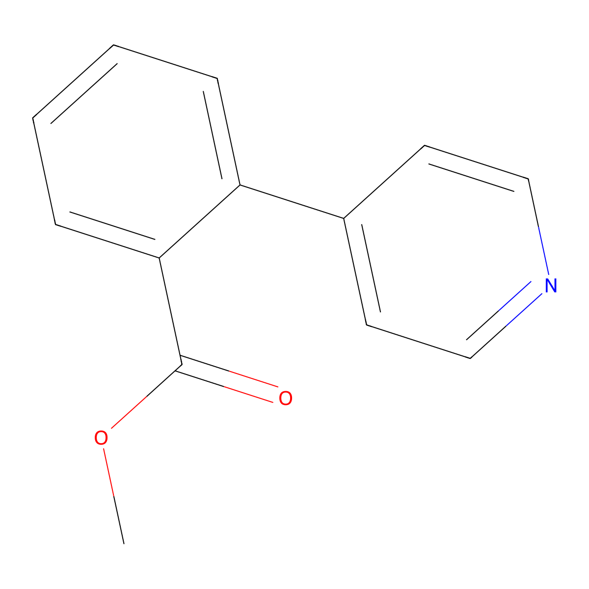 Methyl 2-(pyridin-4-yl)benzoate molecular structure, CAS 106047-16-9