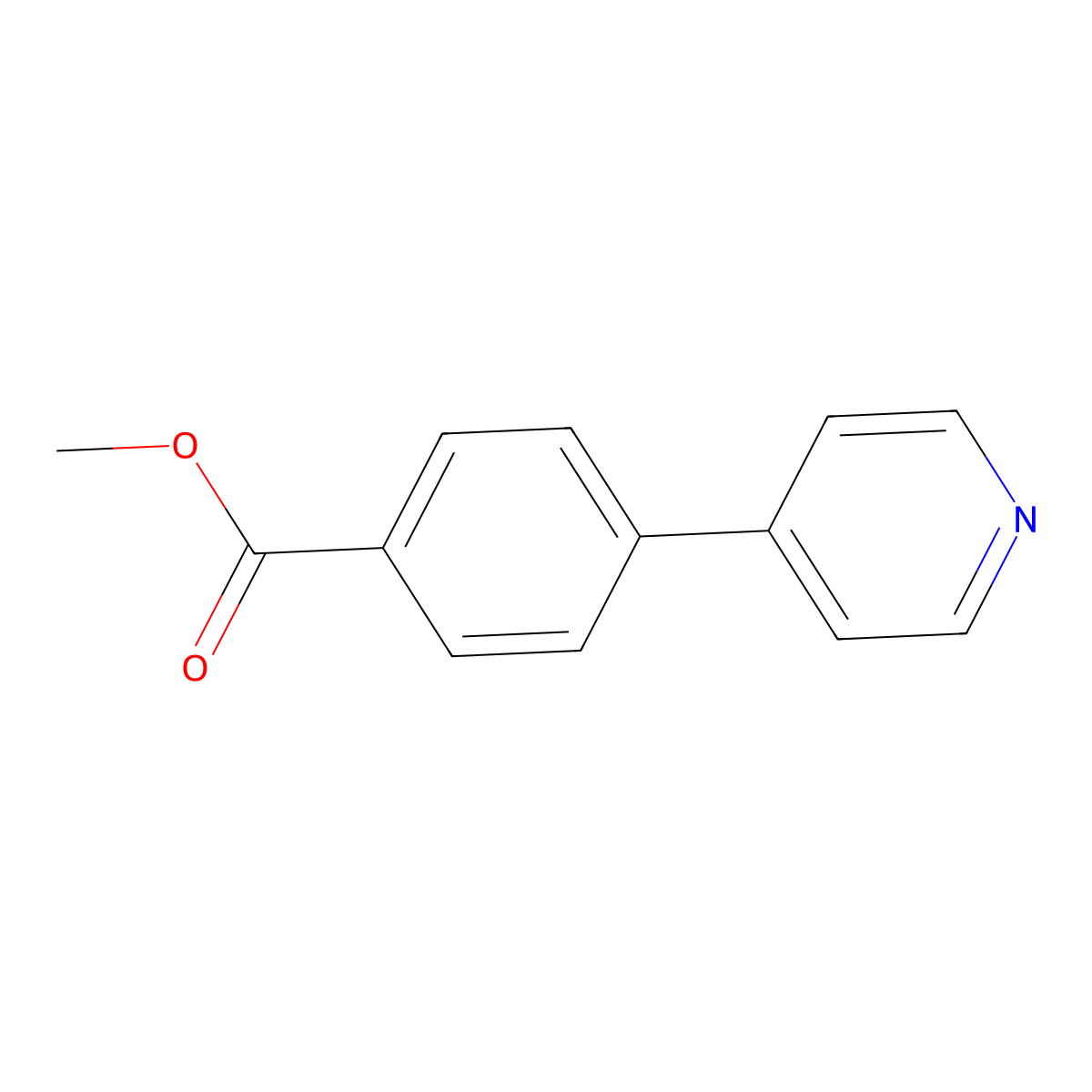 Methyl 4-(4-pyridinyl)benzoate molecular structure, CAS 106047-17-0
