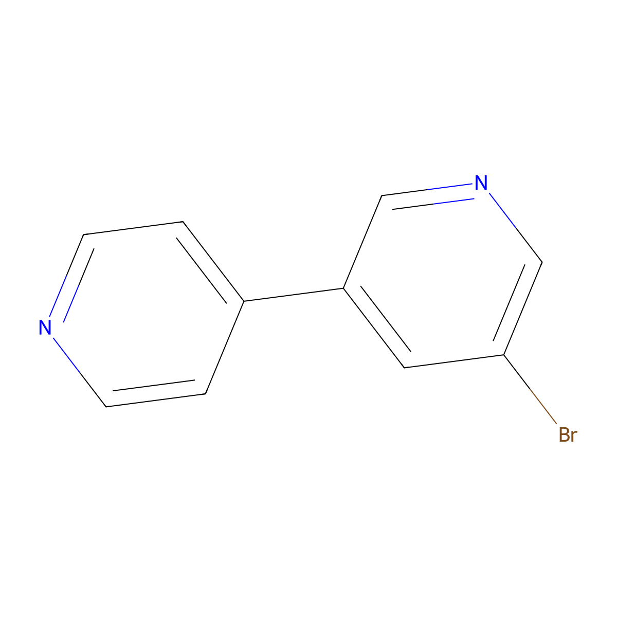 5-Bromo-3,4'-bipyridine molecular structure, CAS 106047-38-5