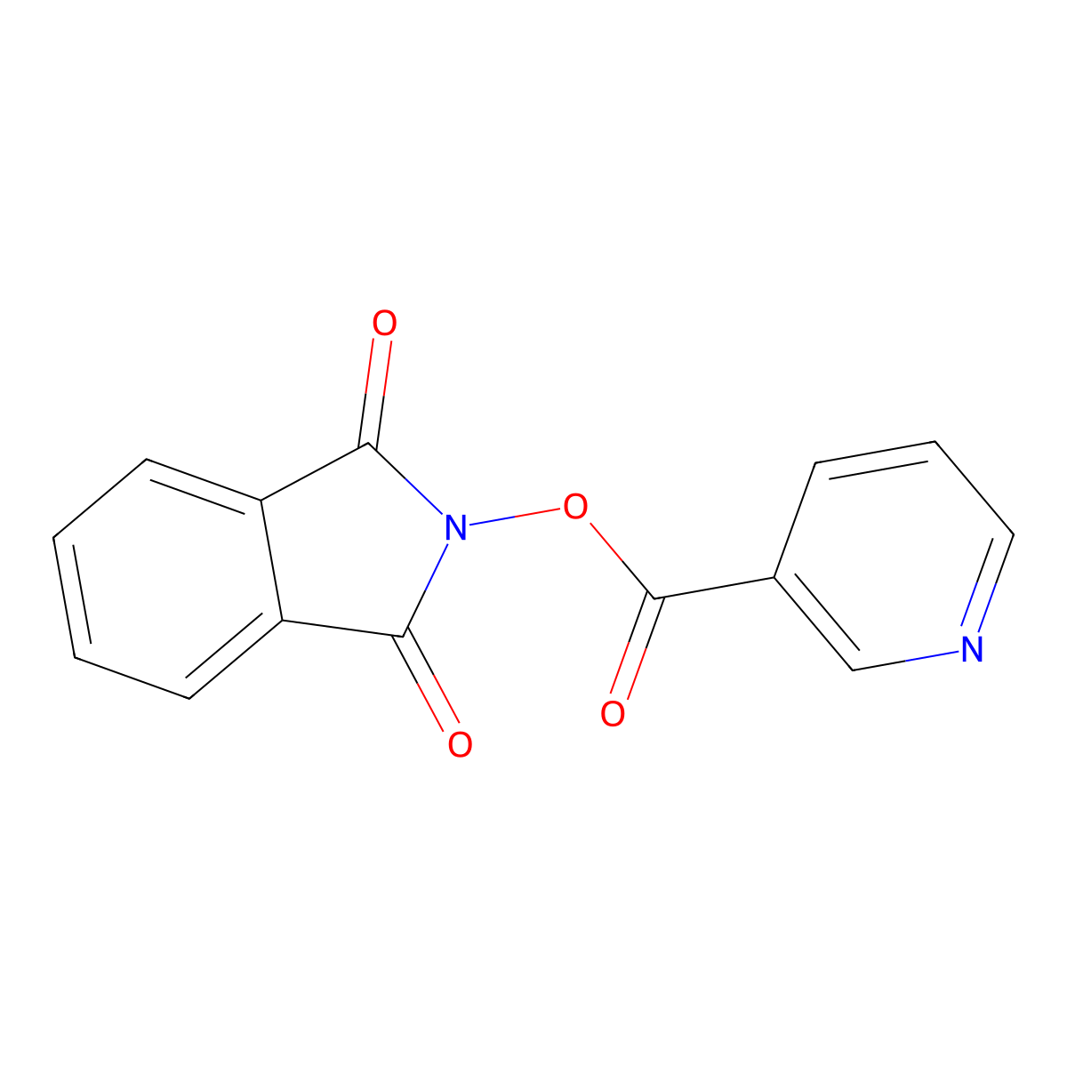 1,3-Dihydro-1,3-dioxo-2H-isoindol-2-YL 3-pyridinecarboxylate molecular structure, CAS 106047-83-0
