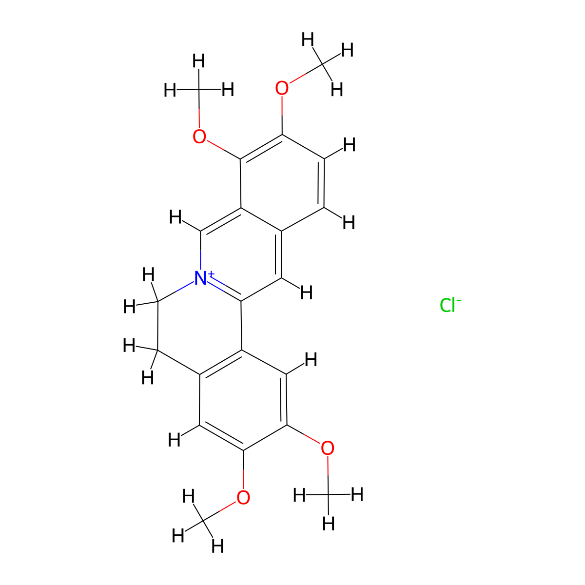 Palmatine Chloride molecular structure, CAS 10605-02-4