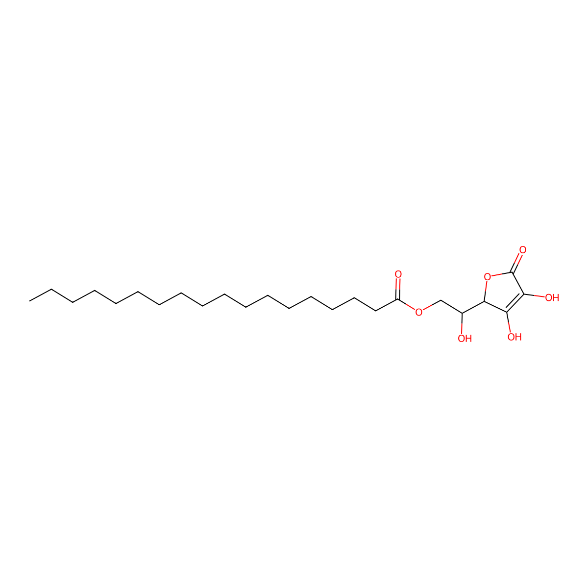 Ascorbyl Stearate molecular structure, CAS 10605-09-1