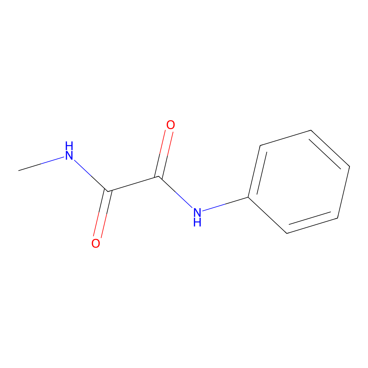 N-methyl-N'-phenylethanediamide molecular structure, CAS 10605-18-2
