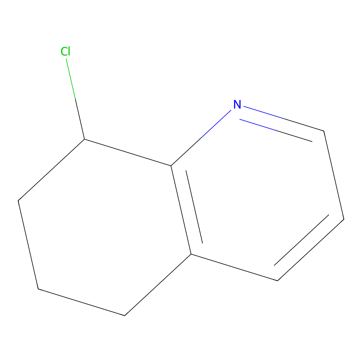 8-Chloro-5,6,7,8-tetrahydroquinoline molecular structure, CAS 106057-23-2