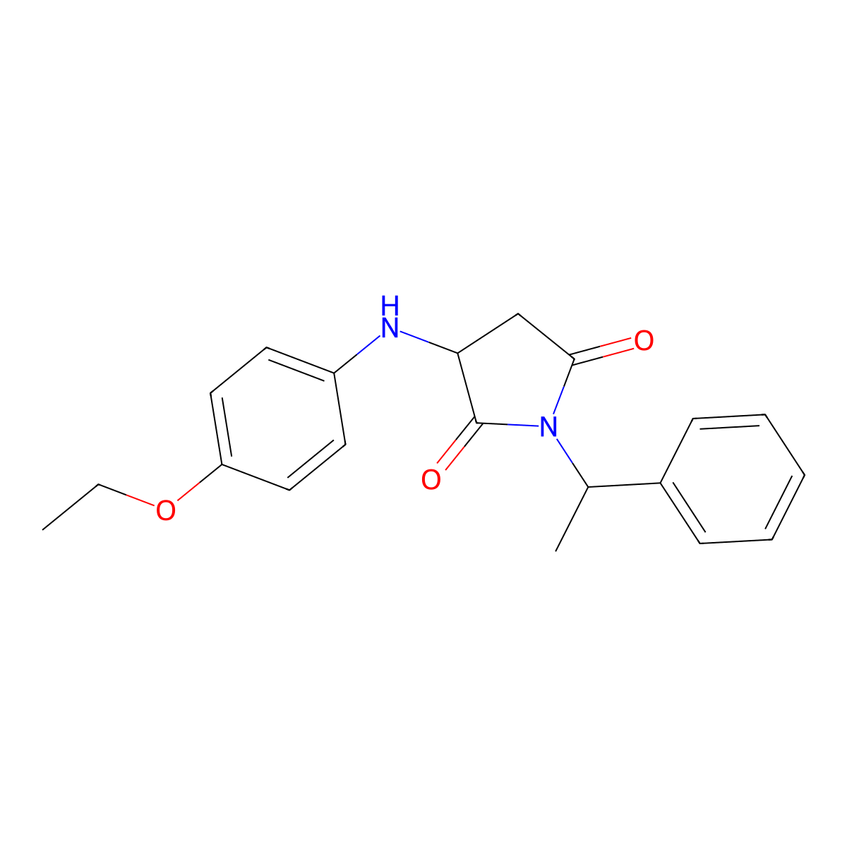 3-((4-Ethoxyphenyl)amino)-1-(1-phenylethyl)pyrrolidine-2,5-dione molecular structure, CAS 106058-47-3