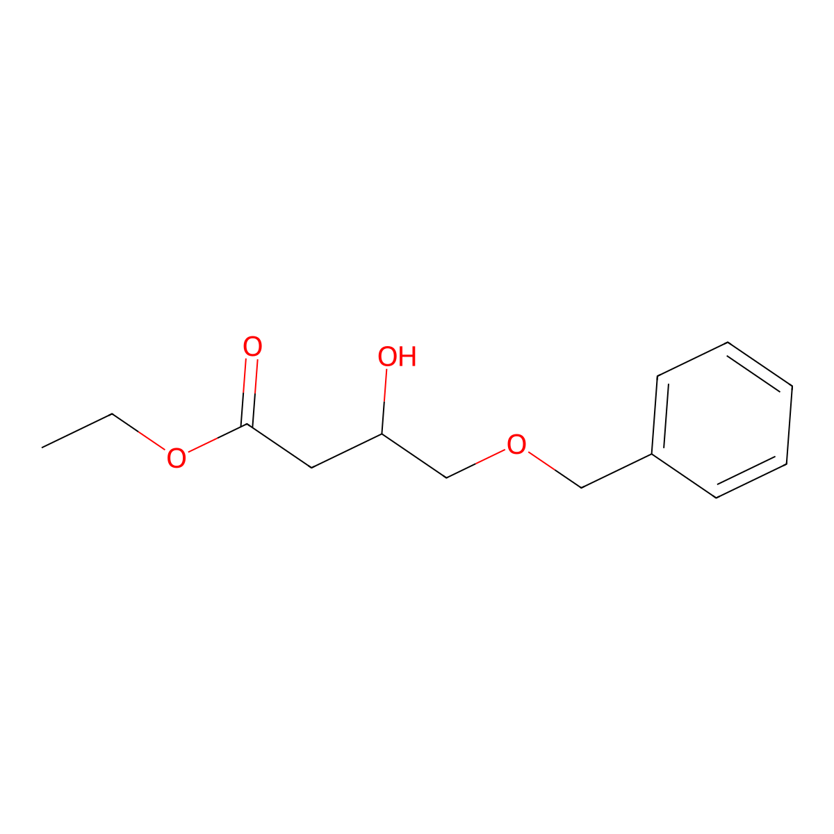 Ethyl (+-)-4-benzyloxy-3-hydroxybutanoate molecular structure, CAS 106058-91-7
