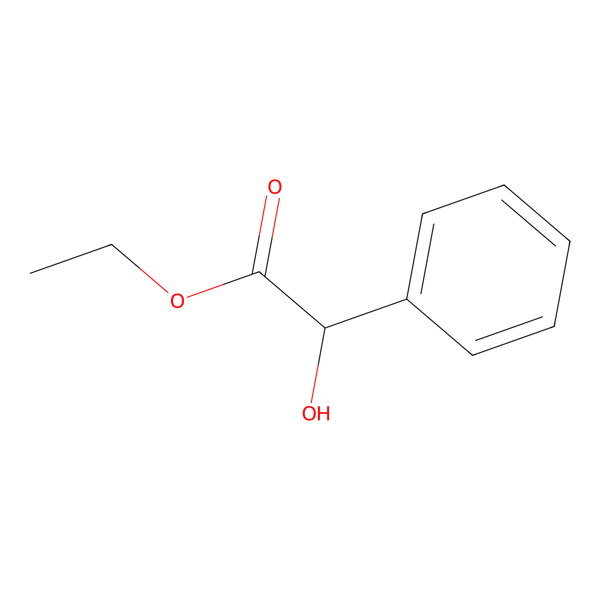 (-)-Ethyl mandelate molecular structure, CAS 10606-72-1