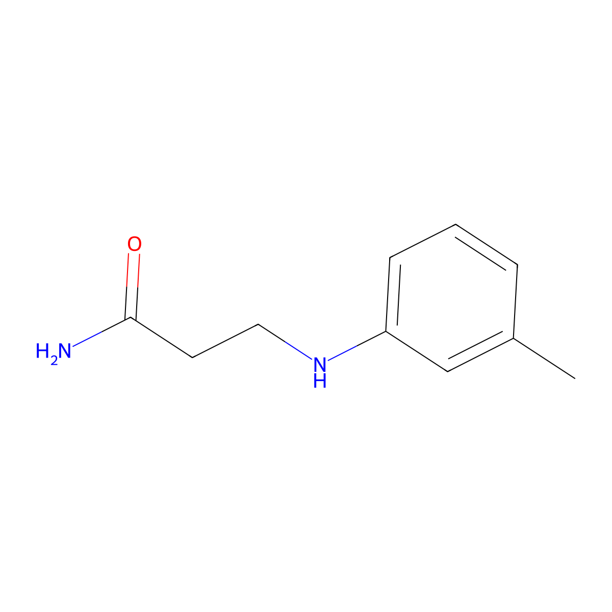 3-[(3-Methylphenyl)amino]propanamide molecular structure, CAS 1060675-80-0