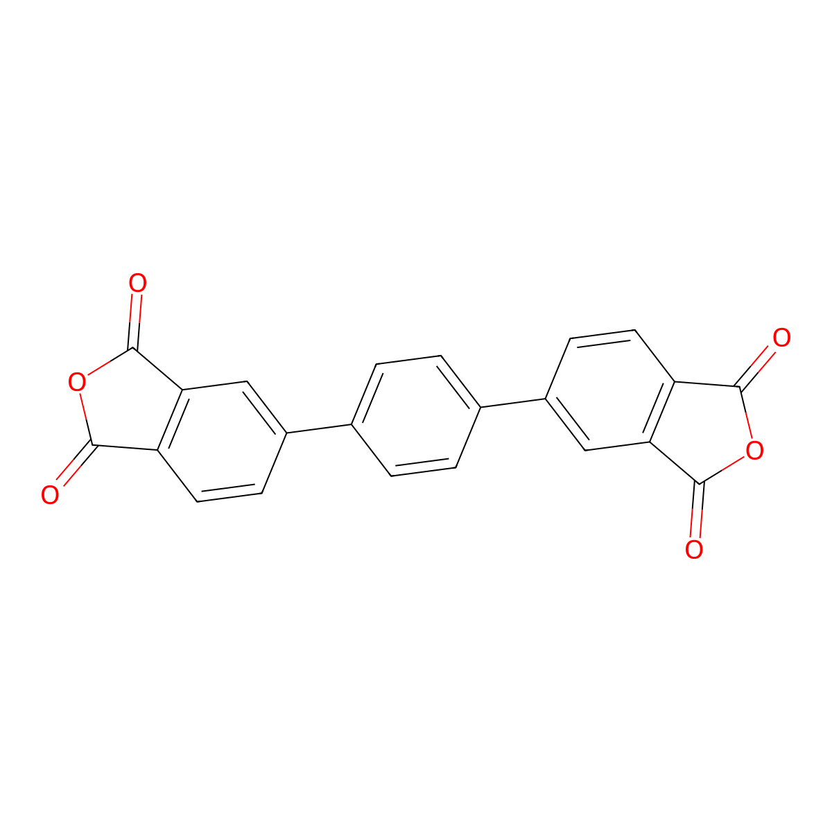 1,3-Isobenzofurandione, 5,5'-(1,4-phenylene)bis- molecular structure, CAS 106070-55-7