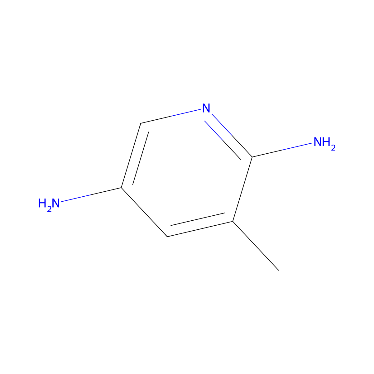 3-Methylpyridine-2,5-diamine molecular structure, CAS 106070-58-0
