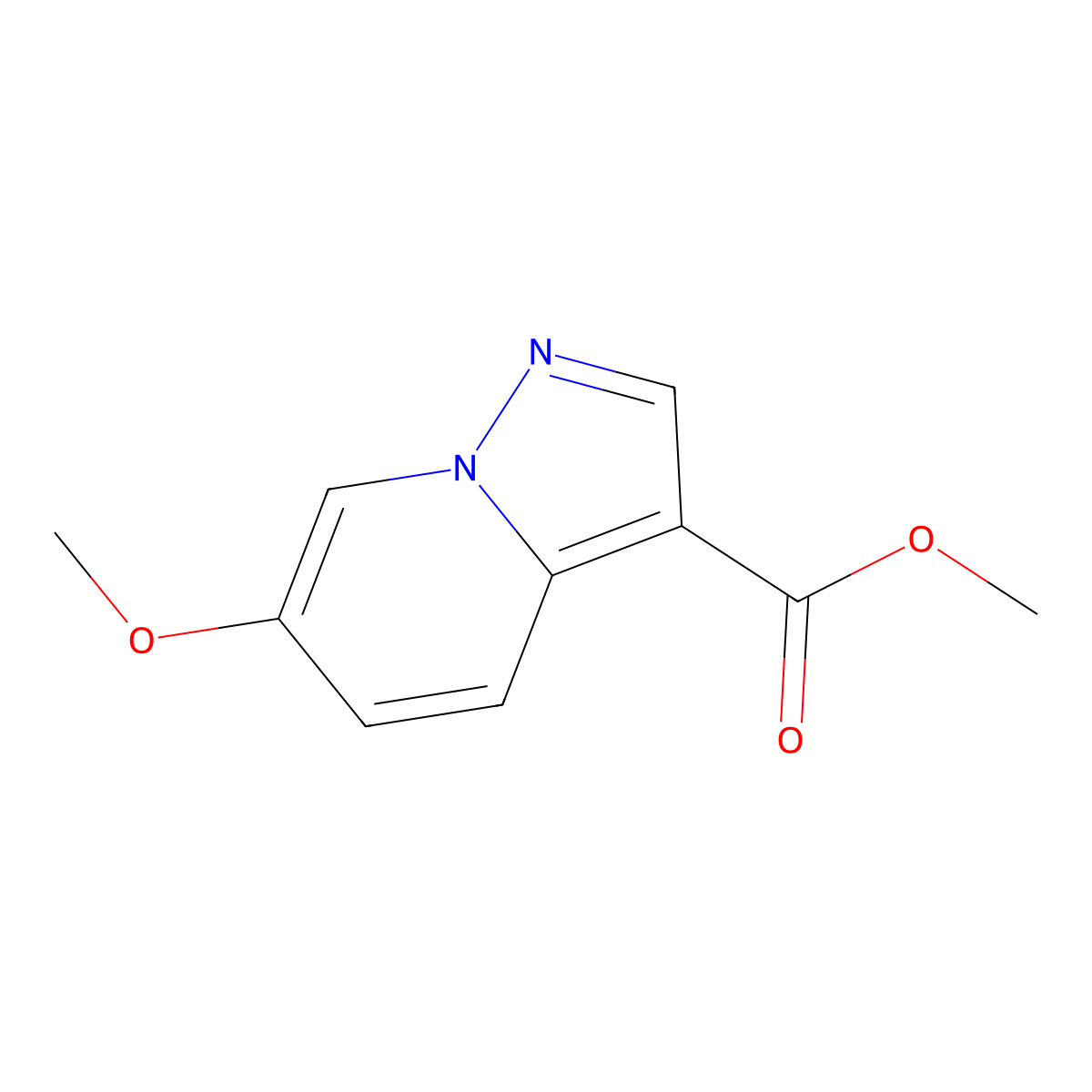 6-Methoxy-pyrazolo[1,5-a]pyridine-3-carboxylic acid methyl ester molecular structure, CAS 1060724-63-1