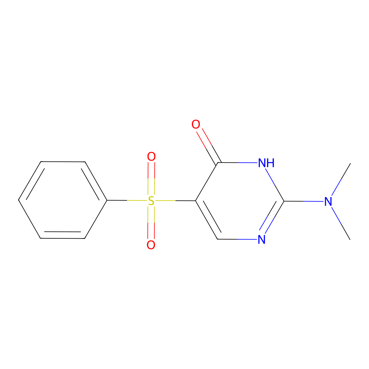 2-(Dimethylamino)-5-(phenylsulfonyl)-4-pyrimidinol molecular structure, CAS 106073-44-3