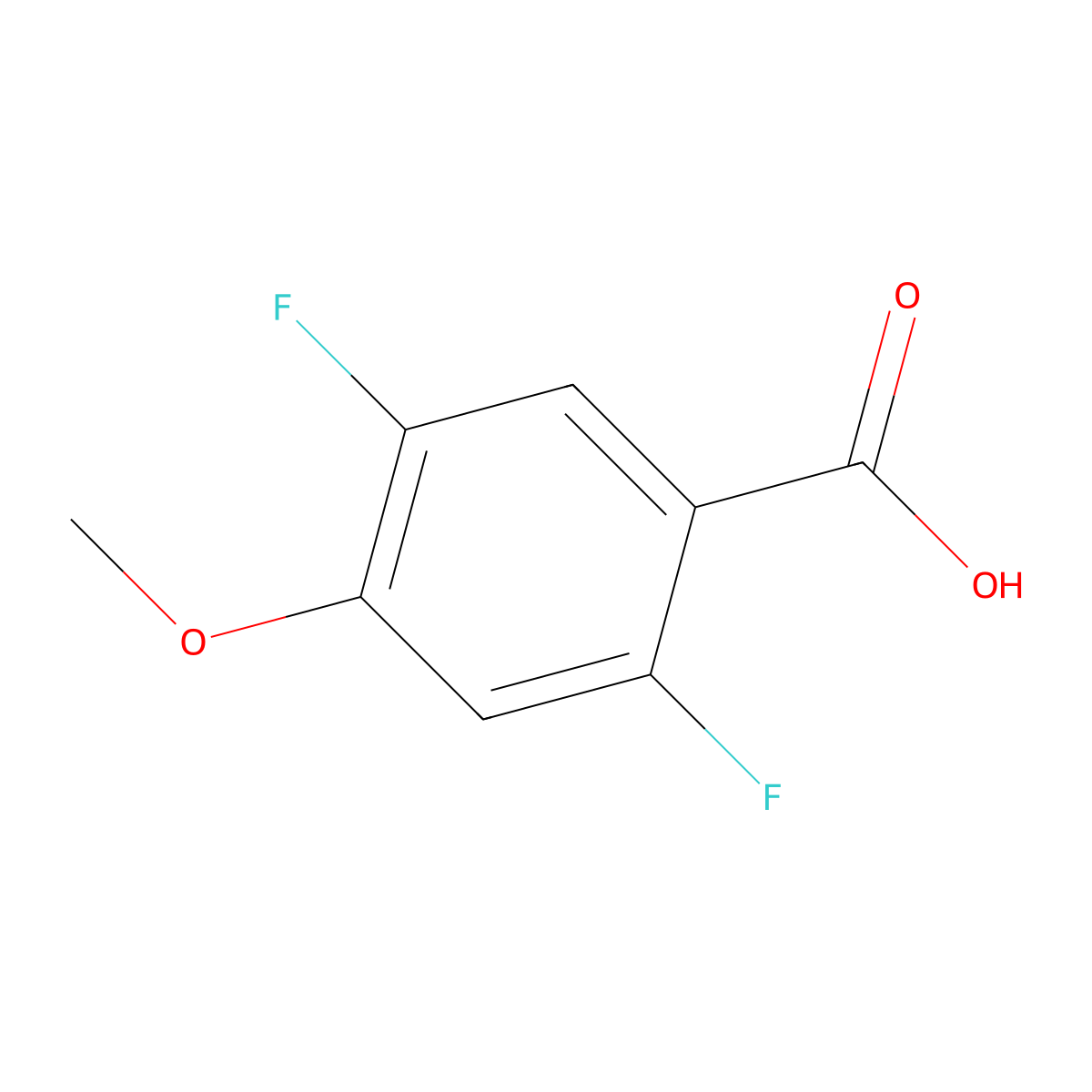 2,5-Difluoro-4-methoxybenzoic acid molecular structure, CAS 1060739-01-6
