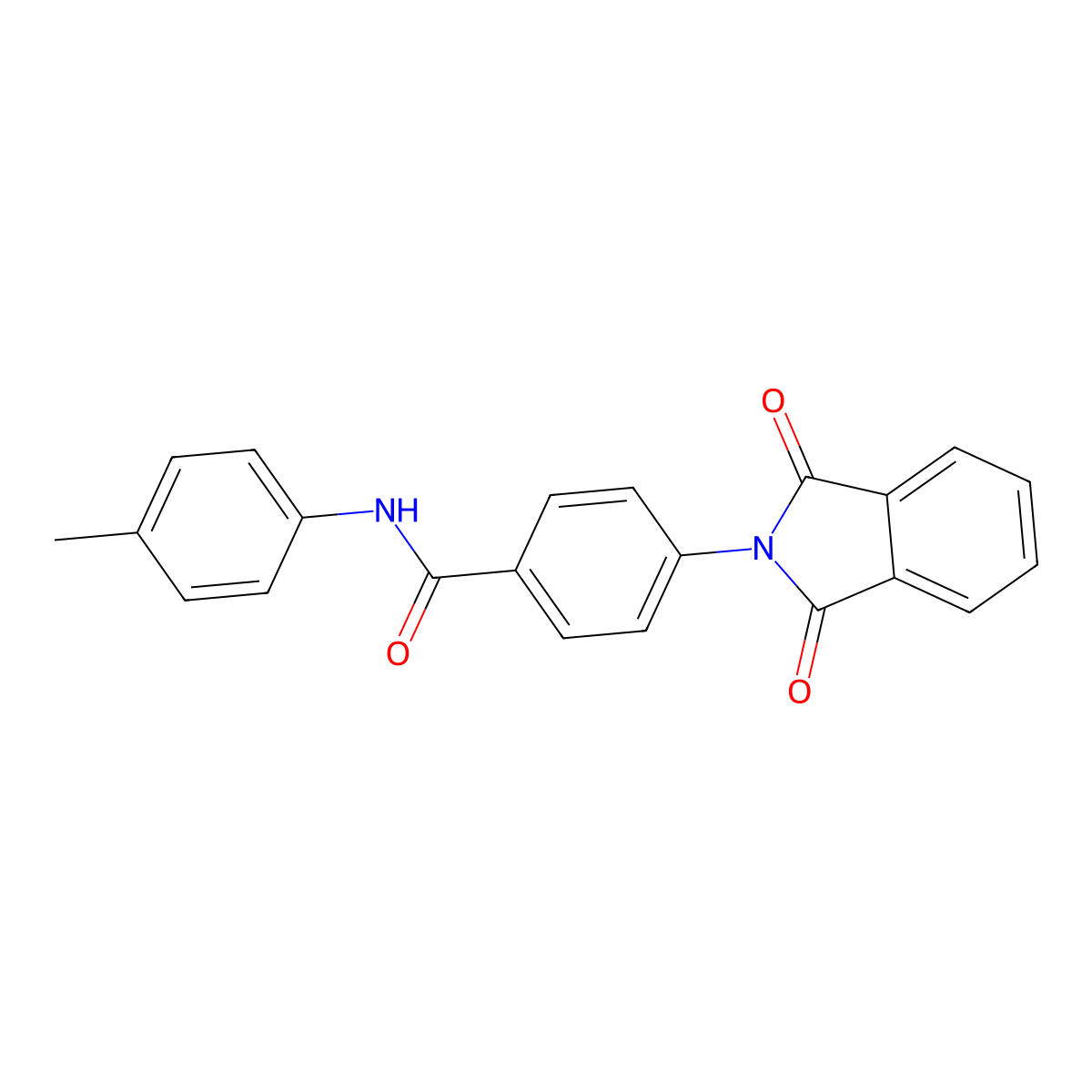 4-(1,3-dioxo-2,3-dihydro-1H-isoindol-2-yl)-N-(4-methylphenyl)benzamide molecular structure, CAS 106075-33-6