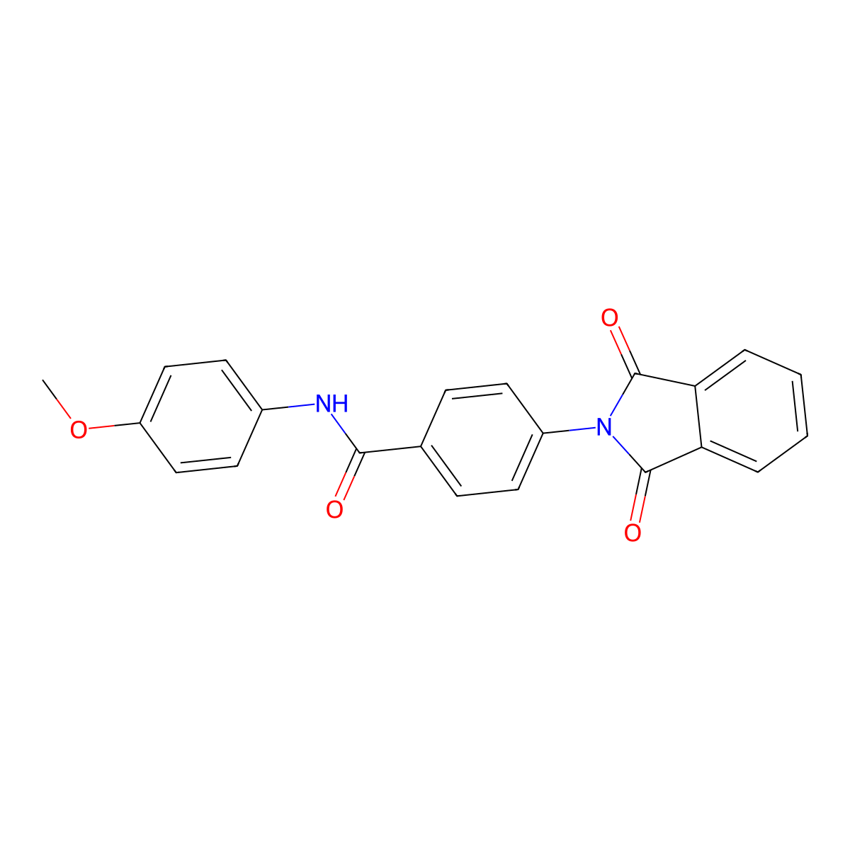 4-(1,3-dioxo-2,3-dihydro-1H-isoindol-2-yl)-N-(4-methoxyphenyl)benzamide molecular structure, CAS 106075-34-7