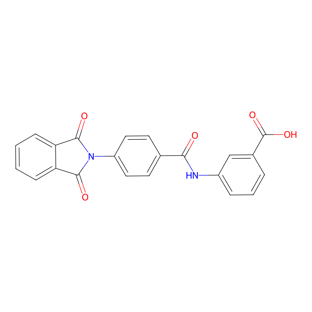 3-(4-(1,3-Dioxoisoindolin-2-yl)benzamido)benzoic acid molecular structure, CAS 106075-37-0