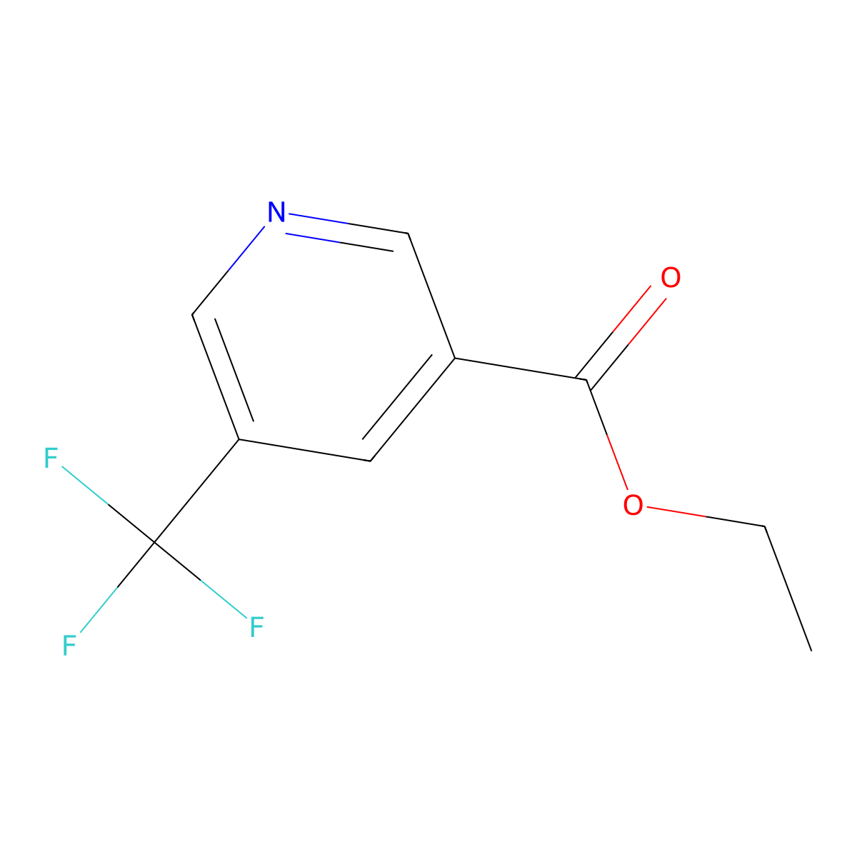Ethyl 5-(trifluoromethyl)nicotinate molecular structure, CAS 1060794-89-9