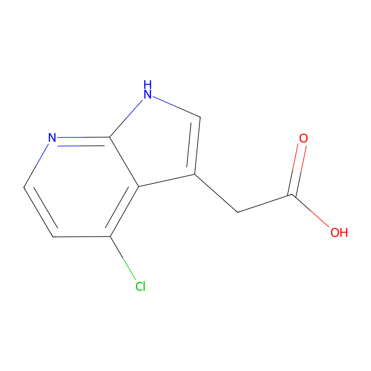 2-(4-Chloro-1H-pyrrolo[2,3-B]pyridin-3-YL)acetic acid molecular structure, CAS 1060794-98-0