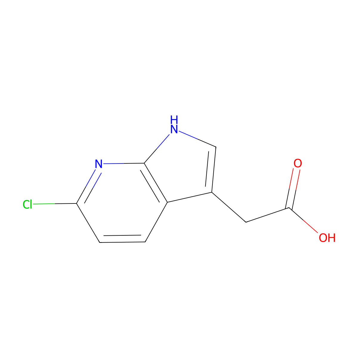 2-(6-Chloro-1H-pyrrolo[2,3-B]pyridin-3-YL)acetic acid molecular structure, CAS 1060795-00-7