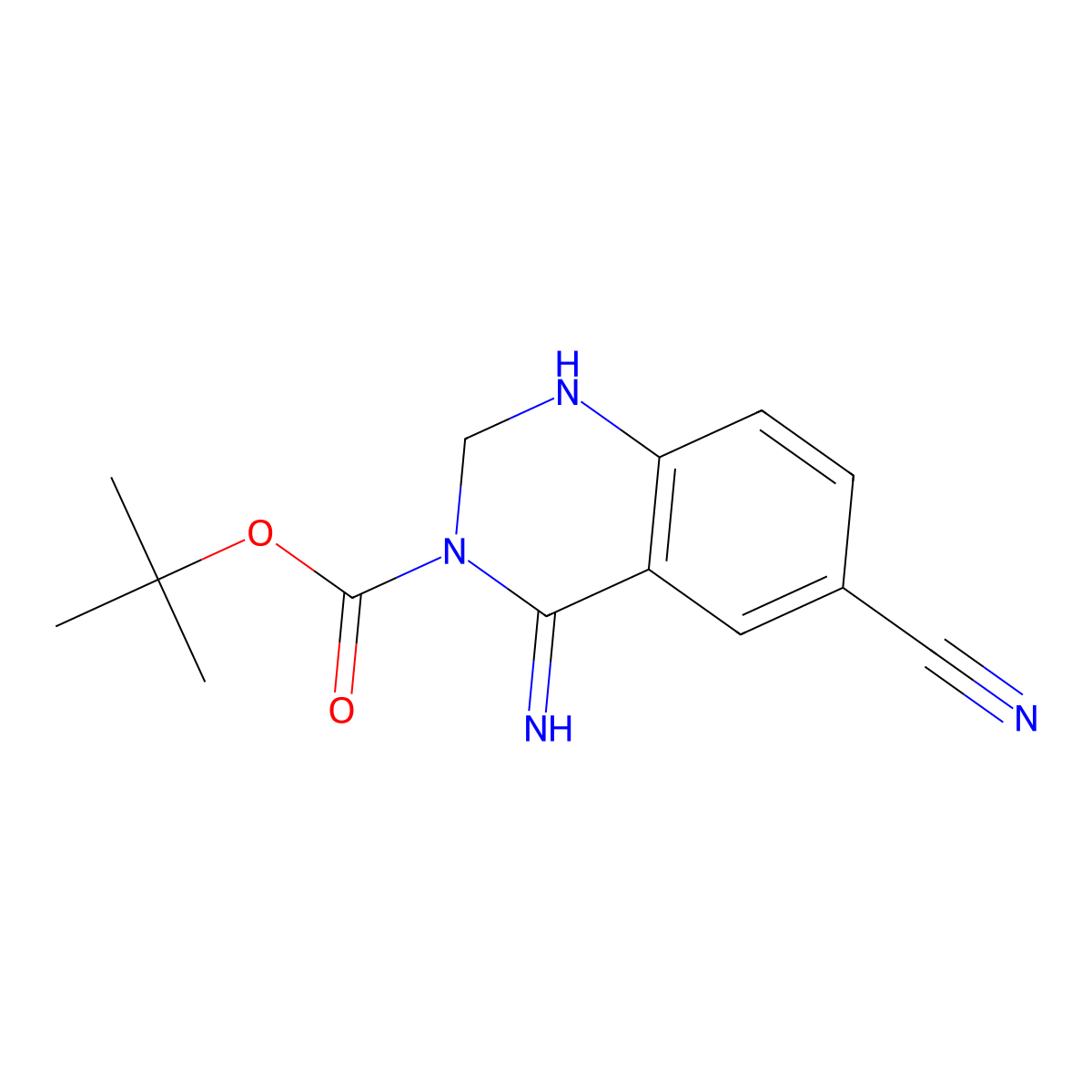 tert-Butyl 4-amino-6-cyanoquinazoline-3(2H)-carboxylate molecular structure, CAS 1060795-16-5