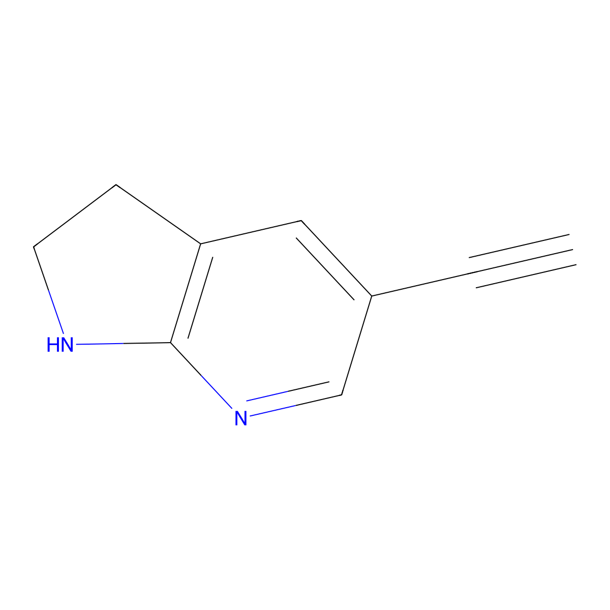 5-ethynyl-1H,2H,3H-pyrrolo[2,3-b]pyridine molecular structure, CAS 1060795-33-6
