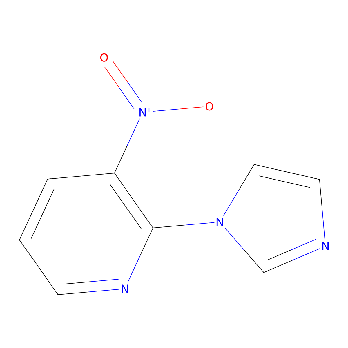 2-(1H-imidazol-1-yl)-3-nitropyridine molecular structure, CAS 1060795-58-5
