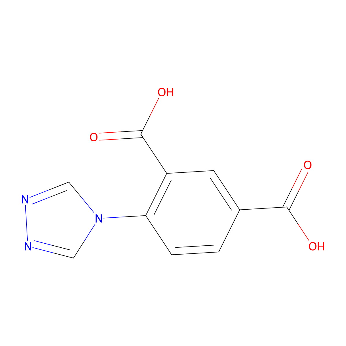 4-(4H-1,2,4-Triazol-4-yl)-1,3-benzenedicarboxylic acid molecular structure, CAS 1060795-60-9