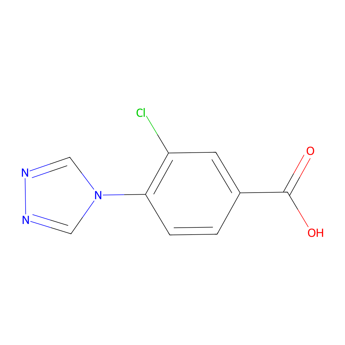 3-Chloro-4-(1,2,4-triazol-4-yl)benzoic acid molecular structure, CAS 1060795-62-1