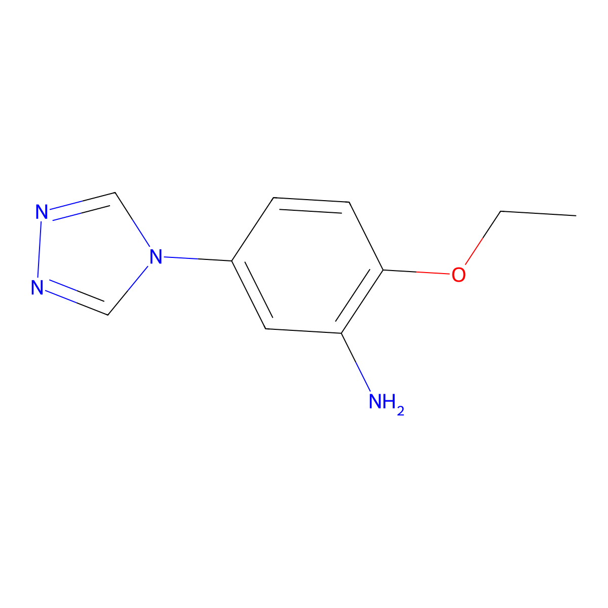 2-Ethoxy-5-(4H-1,2,4-triazol-4-yl)aniline molecular structure, CAS 1060796-06-6