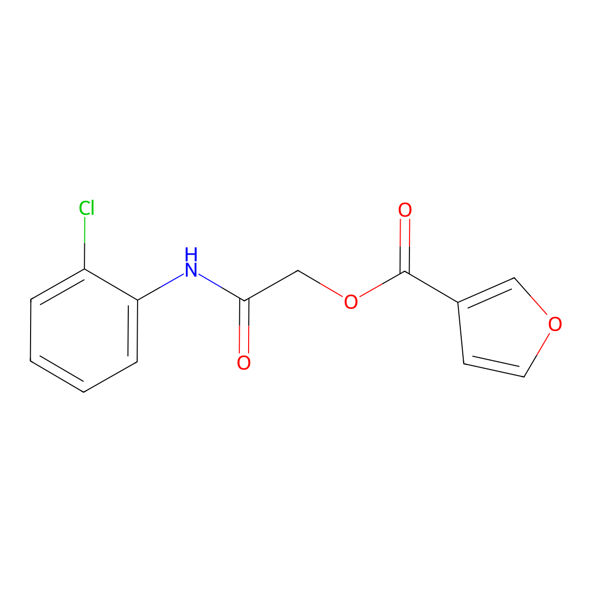 2-[(2-Chlorophenyl)amino]-2-oxoethyl furan-3-carboxylate molecular structure, CAS 1060796-12-4