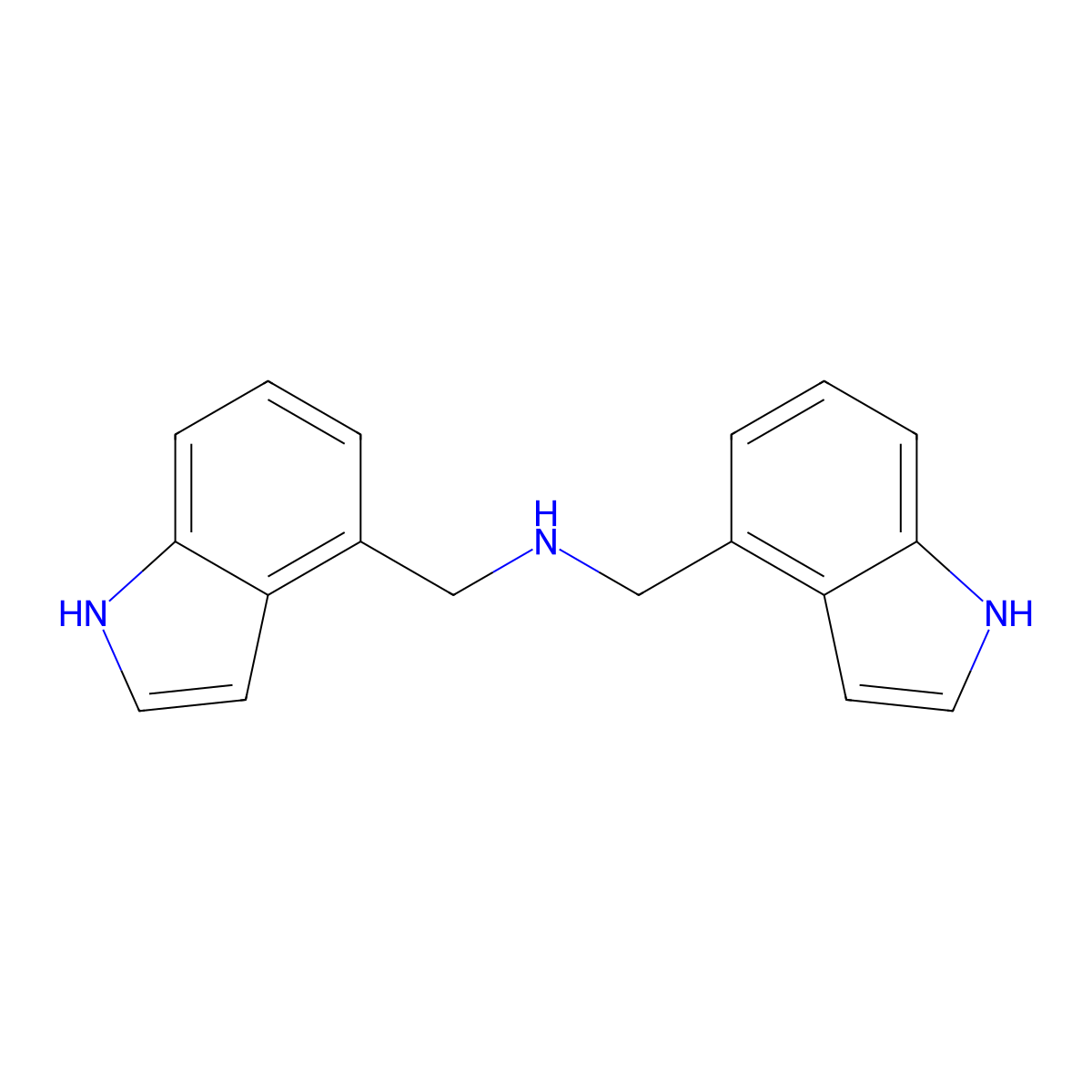 1-(1H-indol-4-yl)-N-(1H-indol-4-ylmethyl)methanamine molecular structure, CAS 1060796-59-9