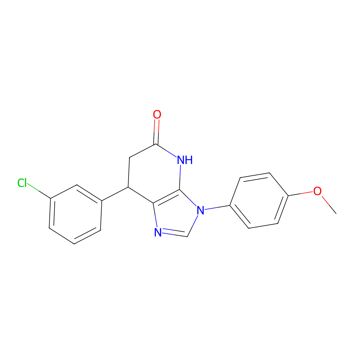 7-(3-chlorophenyl)-3-(4-methoxyphenyl)-3,4,6,7-tetrahydro-5H-imidazo[4,5-b]pyridin-5-one molecular structure, CAS 1060799-93-0