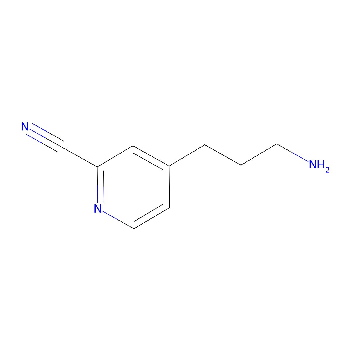 4-(3-Aminopropyl)picolinonitrile molecular structure, CAS 1060801-05-9