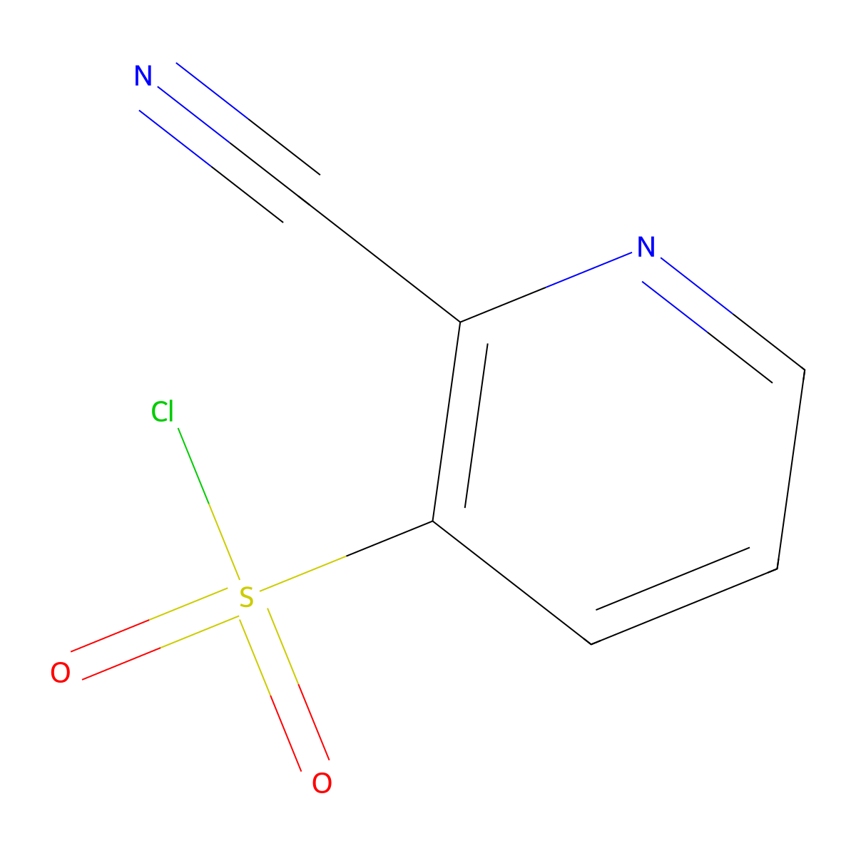 2-Cyanopyridine-3-sulfonyl chloride molecular structure, CAS 1060801-06-0