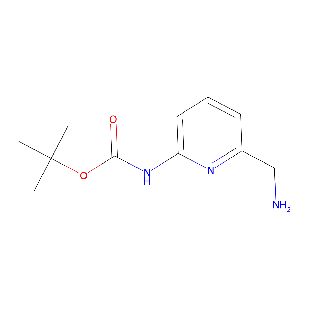 (6-Aminomethyl-pyridin-2-YL)-carbamic acid tert-butyl ester molecular structure, CAS 1060801-10-6