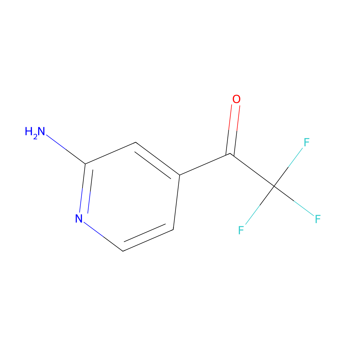 1-(2-Amino-pyridin-4-YL)-2,2,2-trifluoro-ethanone molecular structure, CAS 1060801-36-6