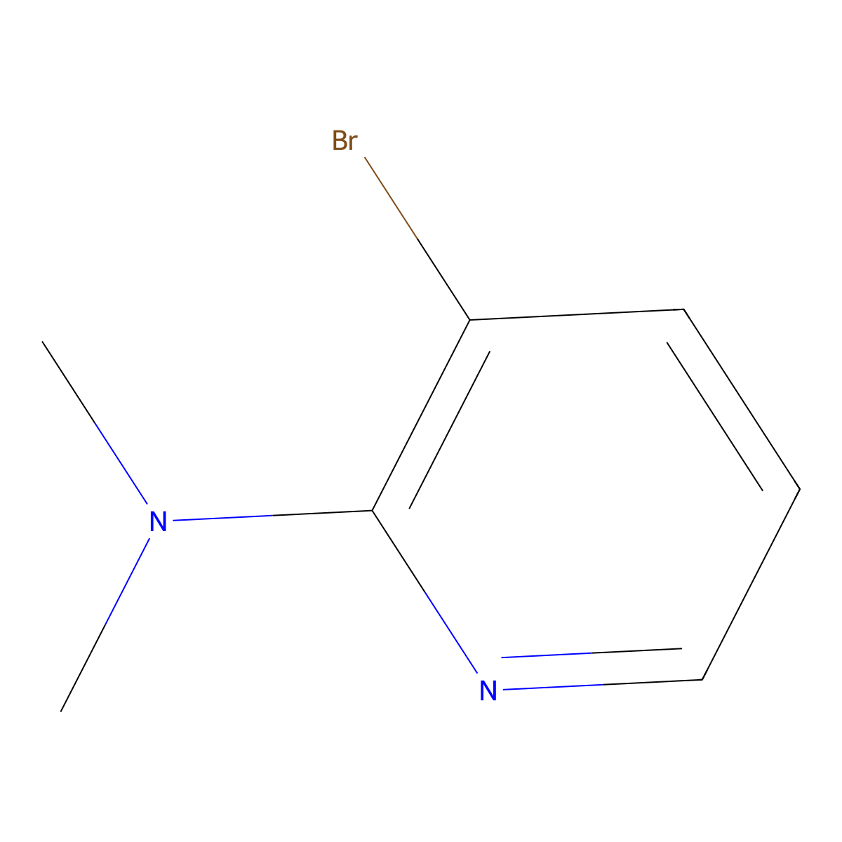 3-bromo-N,N-dimethylpyridin-2-amine molecular structure, CAS 1060801-39-9