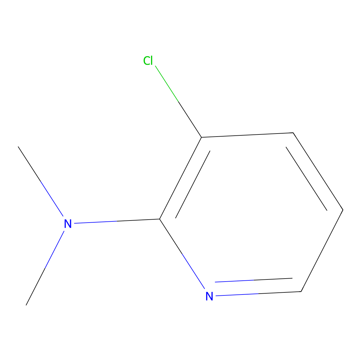 3-Chloro-N,N-dimethylpyridin-2-amine molecular structure, CAS 1060801-41-3