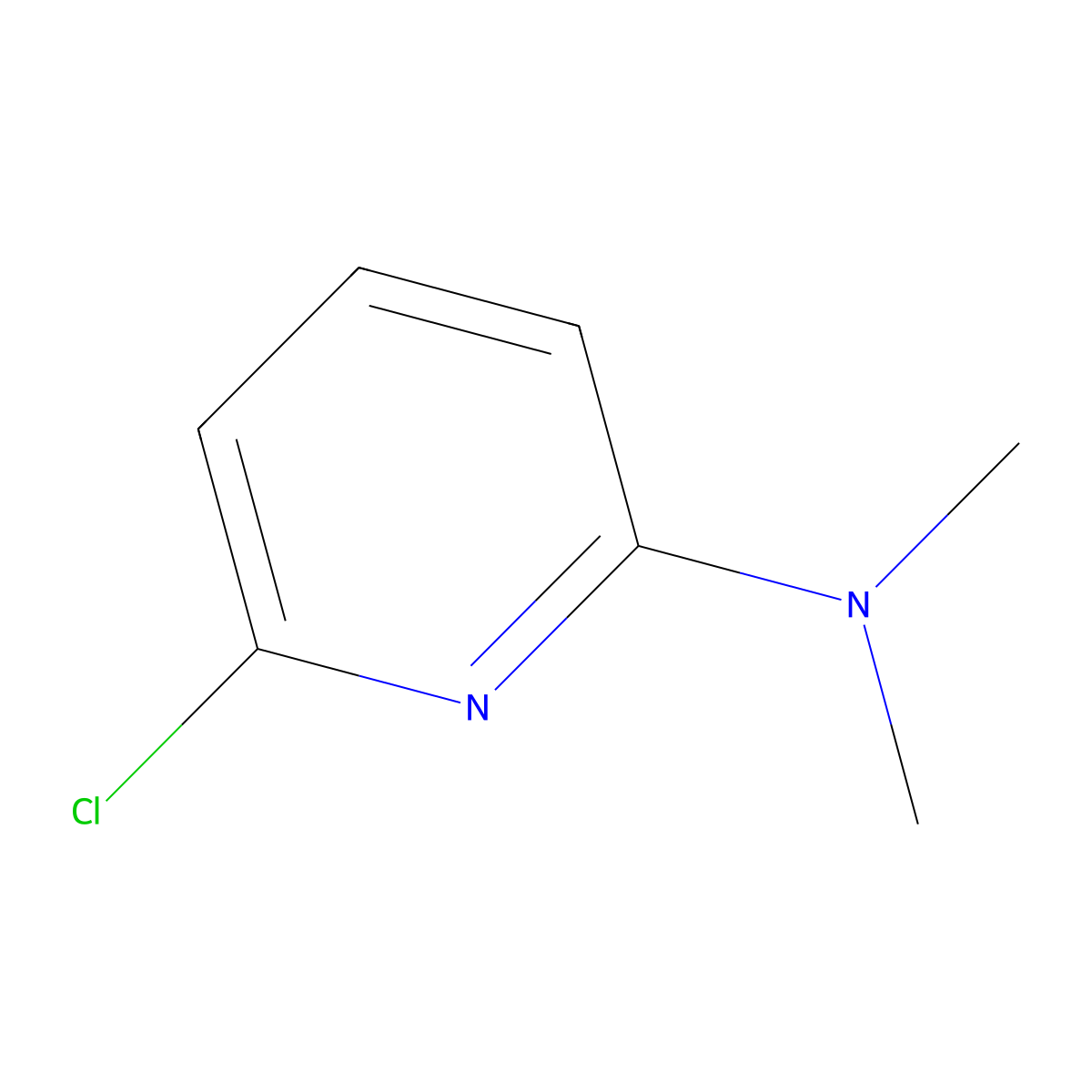 6-chloro-N,N-dimethylpyridin-2-amine molecular structure, CAS 1060801-42-4