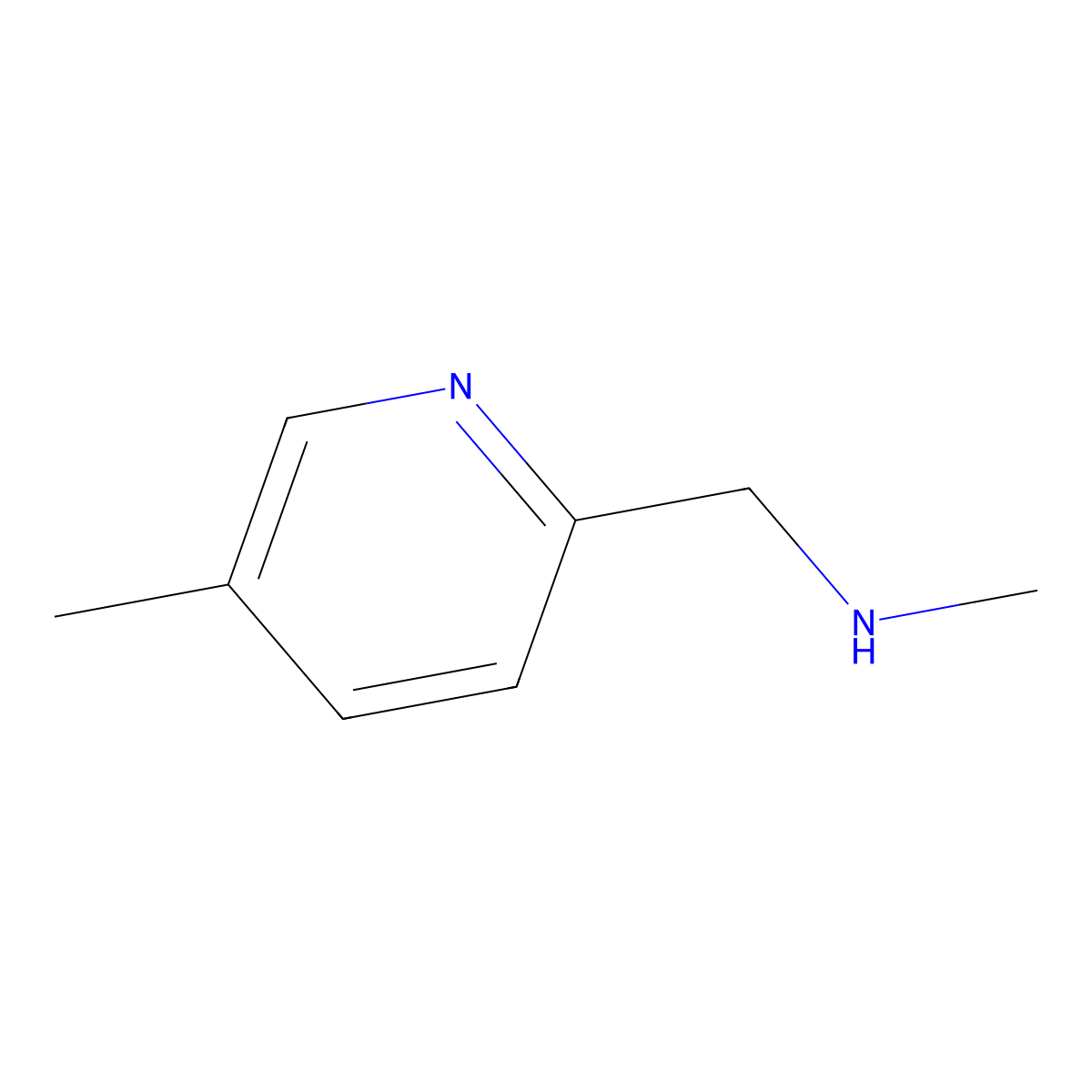N-Methyl-1-(5-methylpyridin-2-YL)methanamine molecular structure, CAS 1060801-52-6