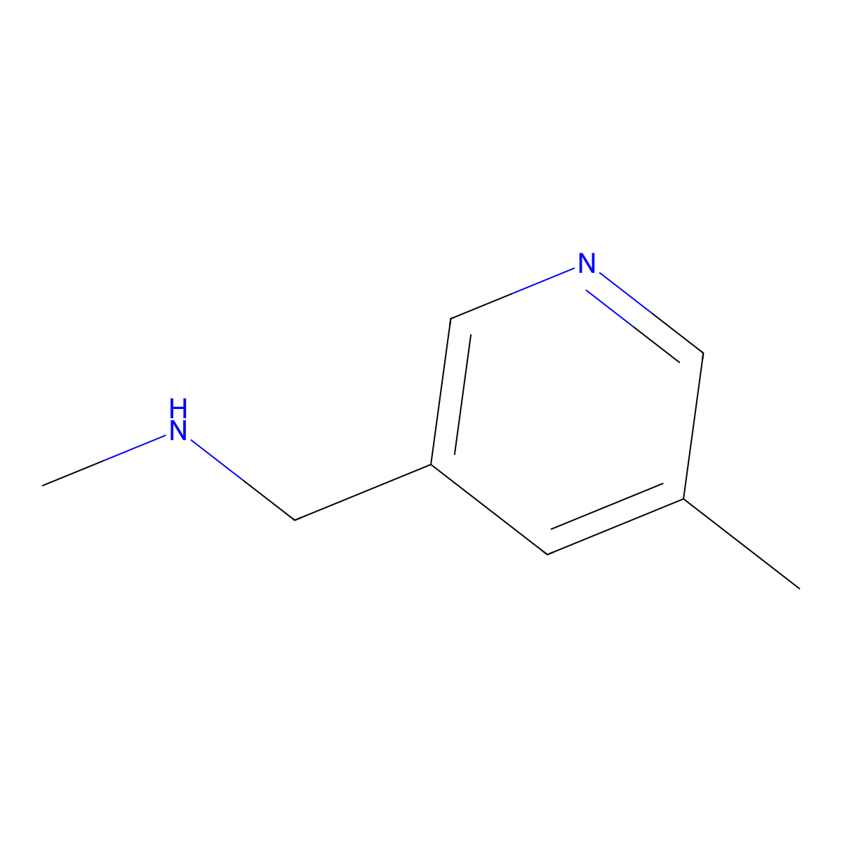 N-Methyl-1-(5-methylpyridin-3-YL)methanamine molecular structure, CAS 1060801-53-7