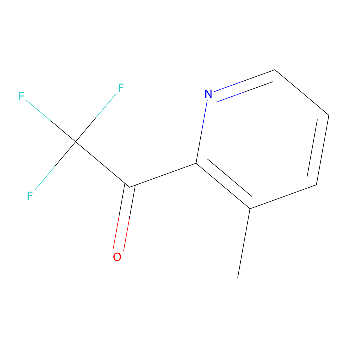 2,2,2-Trifluoro-1-(3-methylpyridin-2-yl)ethan-1-one molecular structure, CAS 1060801-54-8