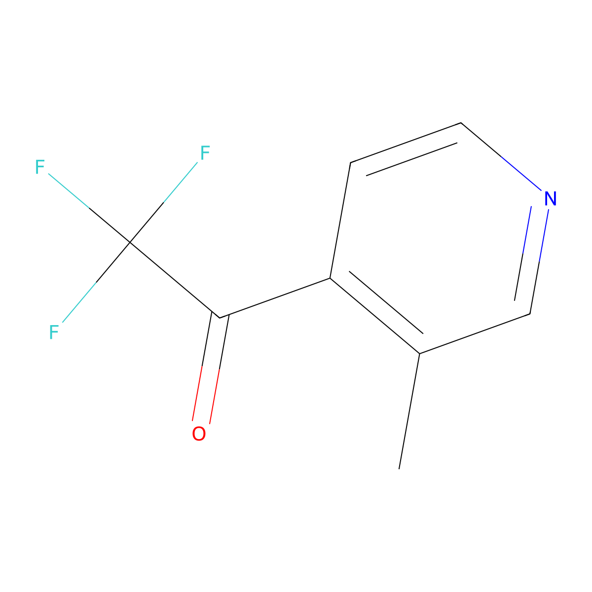 2,2,2-Trifluoro-1-(3-methylpyridin-4-yl)ethanone molecular structure, CAS 1060801-59-3
