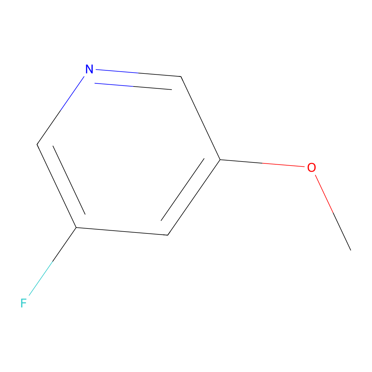 3-Fluoro-5-methoxypyridine molecular structure, CAS 1060801-62-8