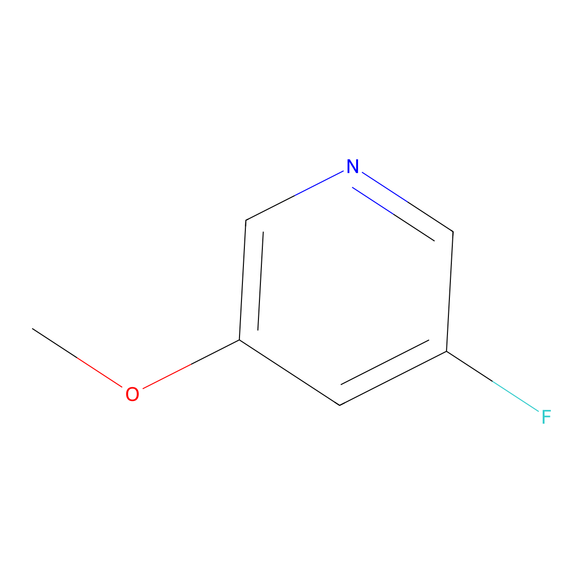 3-Fluoro-5-methoxypyridine molecular structure, CAS 1060801-62-8