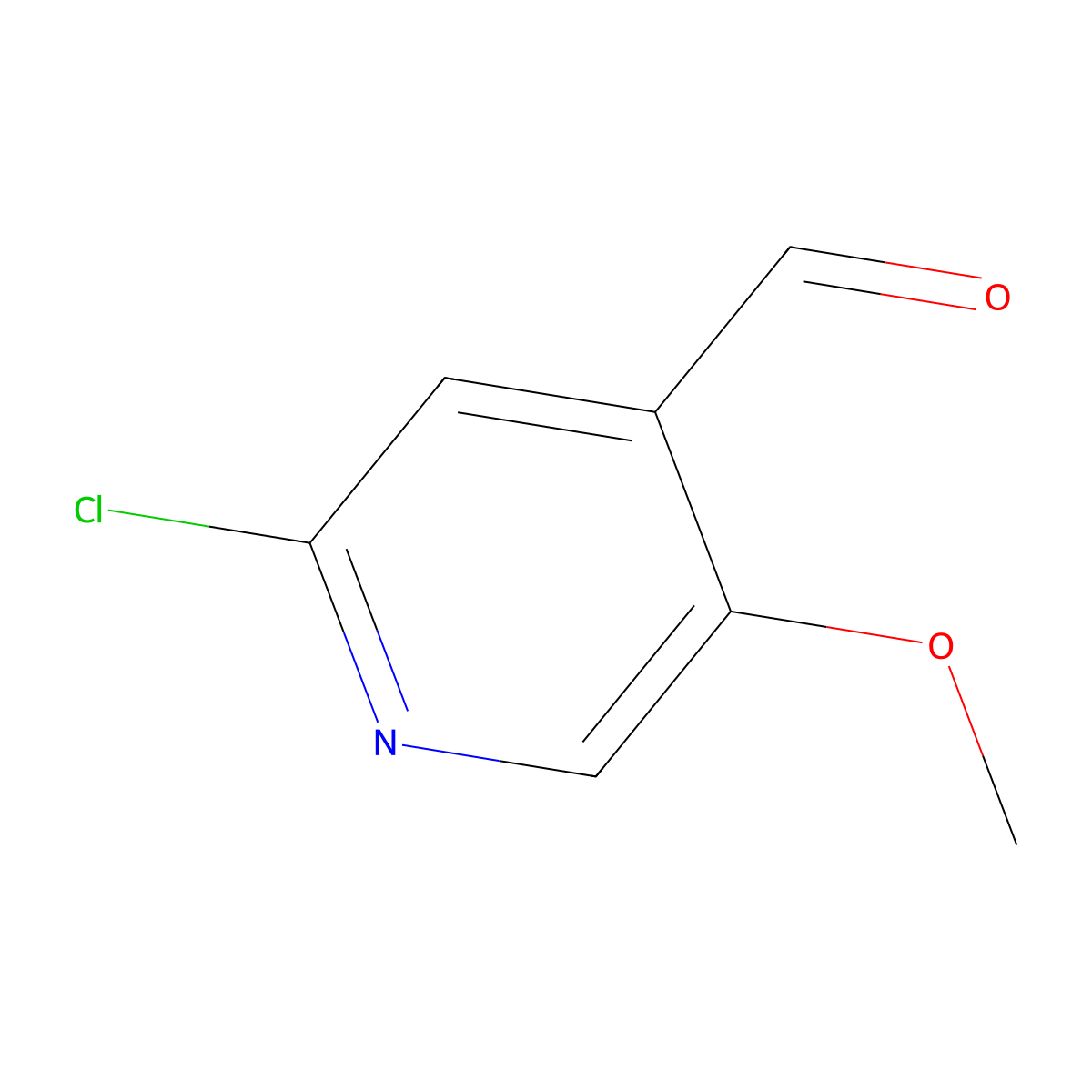 2-Chloro-5-methoxyisonicotinaldehyde molecular structure, CAS 1060801-65-1